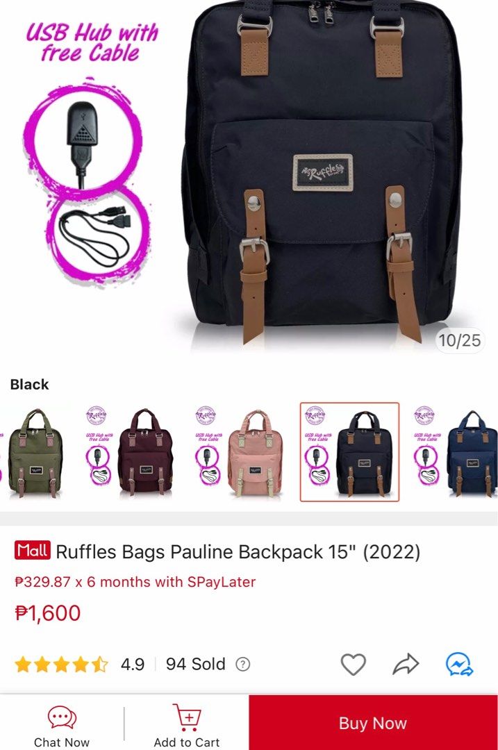 Backpack Ruffles Brand Ruffles Bag Pauline Backpack on Carousell