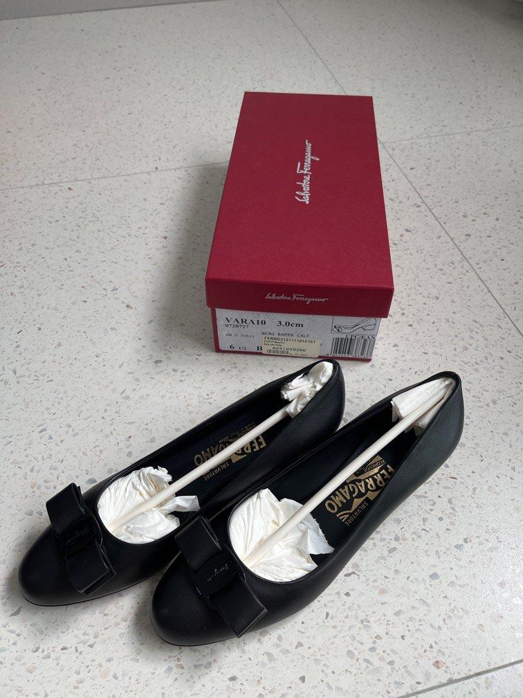 Salvatore Ferragamo Shoes Vara Low Pump Size 6.5B Nero Nappa Calf Brand New Luxury Sneakers Footwear on Carousell