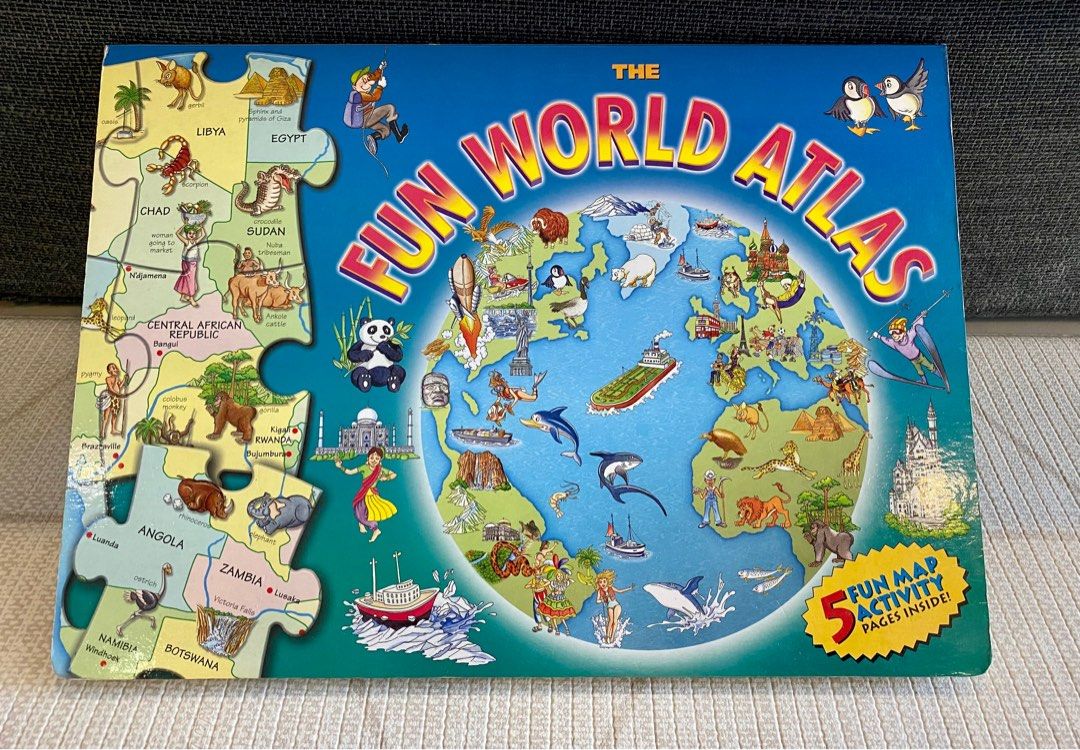 Scholastic The Fun World Atlas (fun fact hard boardbook and activity