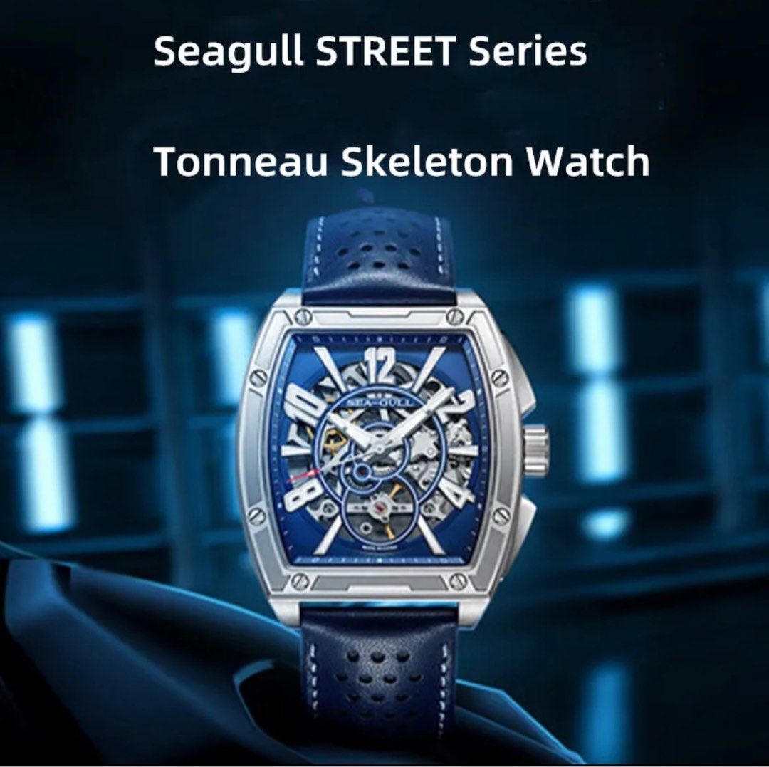 Tonneau hotsell skeleton watch