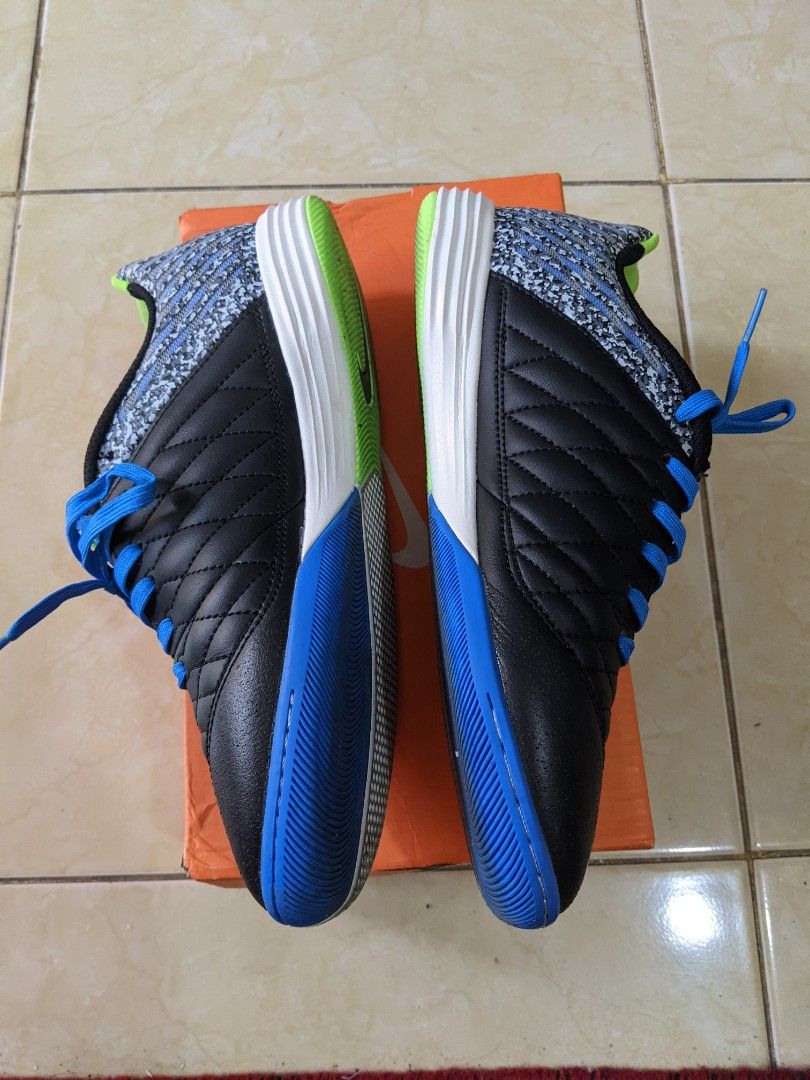 Sepatu Futsal Nike Lunar Gato II IC Black Like Blue size 41