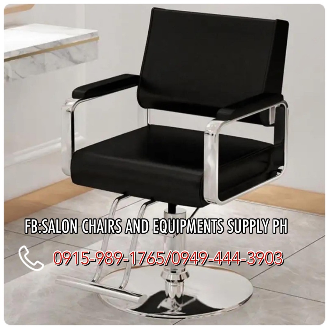 Silver Black Hydraulic Chair/ Salon Chair on Carousell