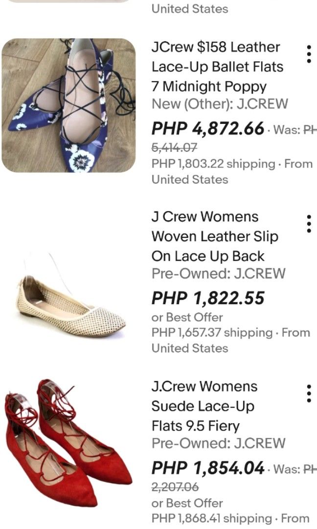 J crew discount poppy ballet flats
