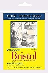 Strathmore 300 Series Bristol Artist Trading Cards, Smooth Surface, 20 Sheets
