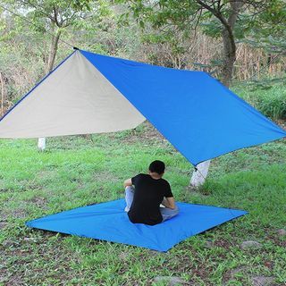 Ultralight Outdoor Camping Tarp with Storage Bag Waterproof, Hammock Rain Fly Tarp,Lightweight Tent Tarp,Easy Set Up Camping flysheet Canopy for Outdoor Backpacking,Hiking,Survival Gear)/ Ground Sheet Mat/Picnic mat
