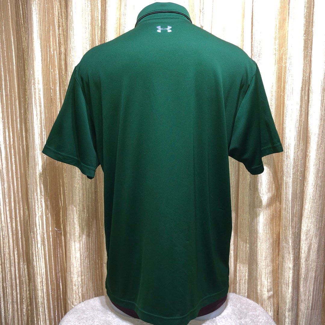 Hunter green under armour polo deals