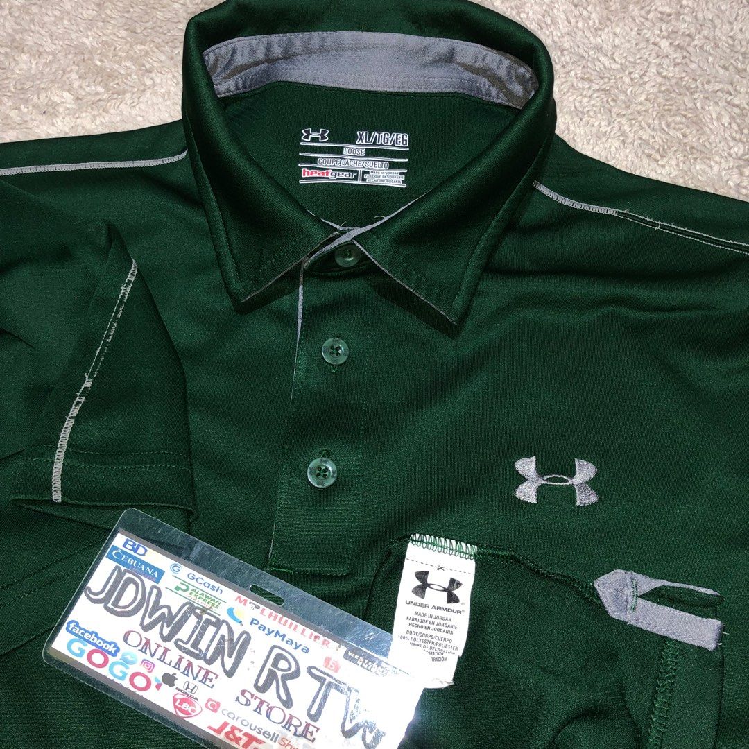 Under armour hotsell forest green polo