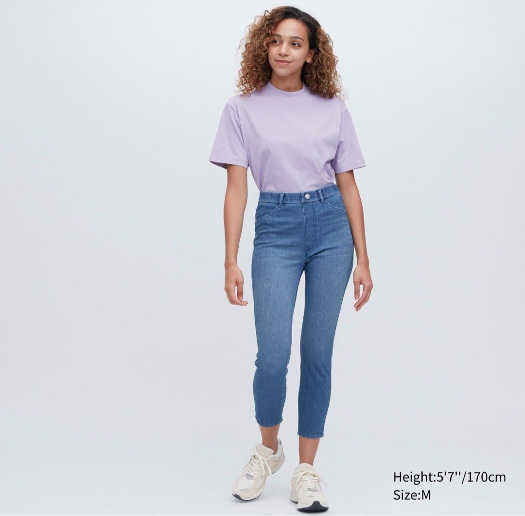 UNIQLO High Rise Jeggings in Dark Grey, Women's Fashion, Bottoms, Jeans &  Leggings on Carousell