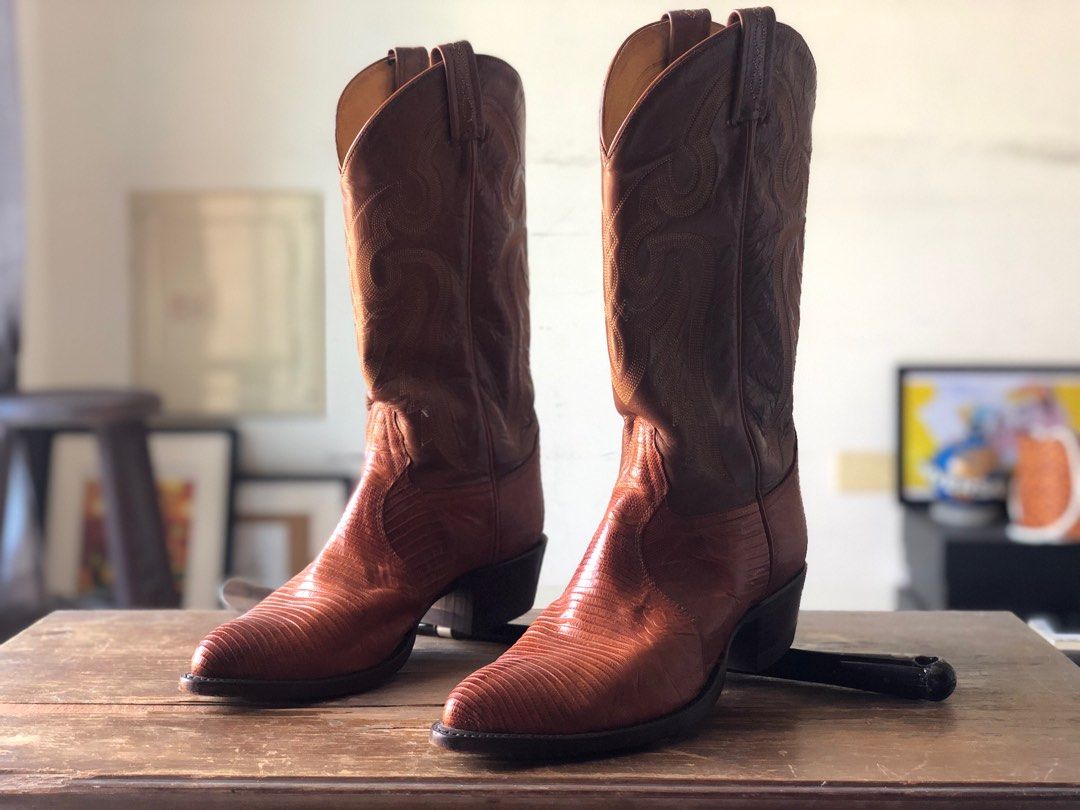 Tony lama store suede cowboy boots