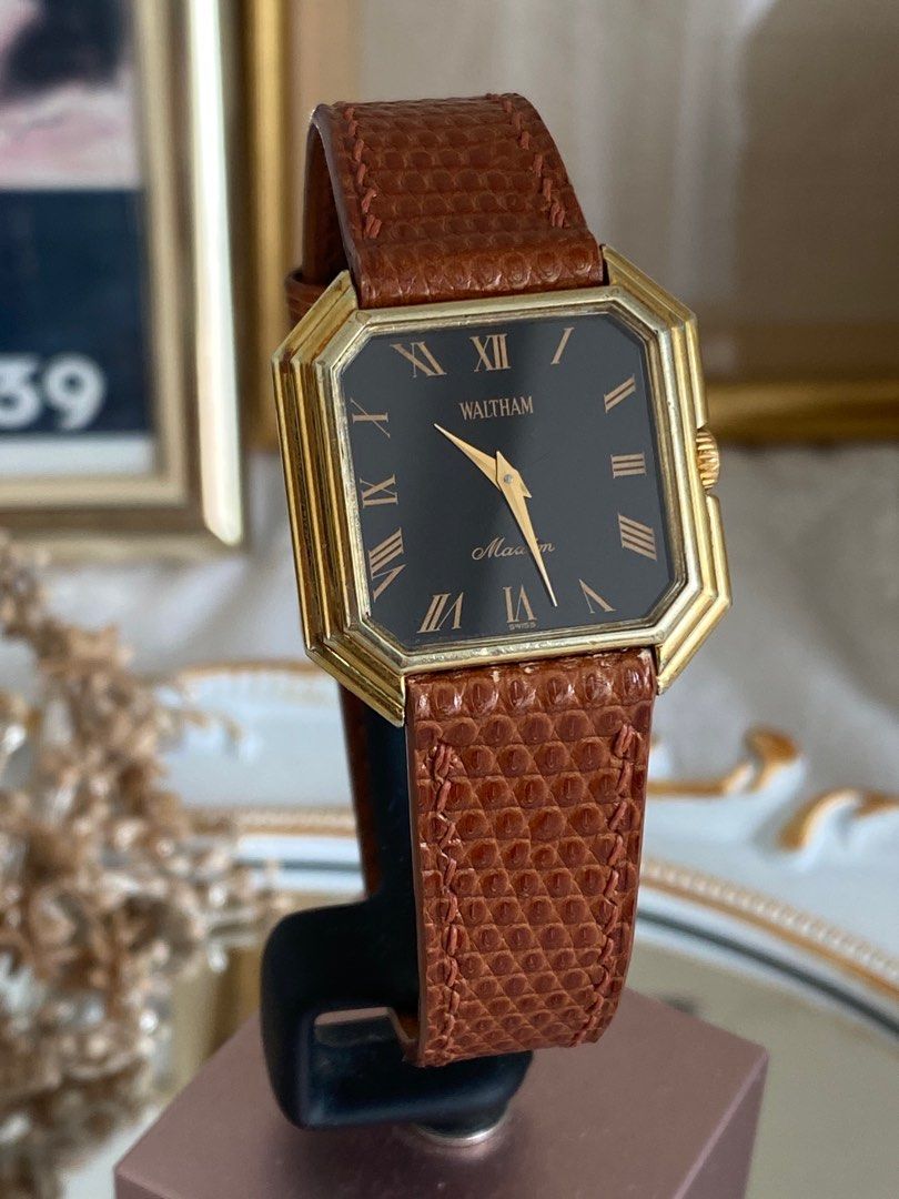 Waltham Vintage Octagon Watch For Men Hand Manual Self Winding