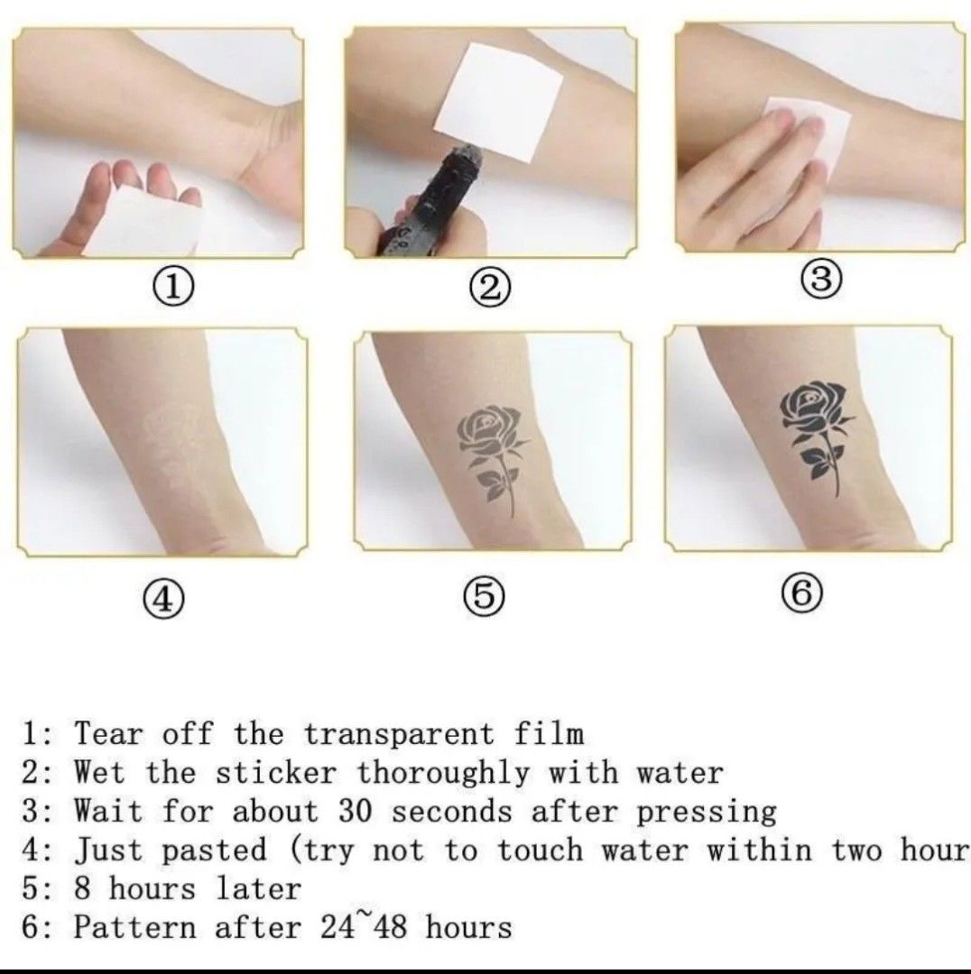 Waterproof Tattoo Sticker Sakura Half Arm Temporary Tattoo 15 Days on ...