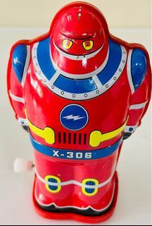Wind Up Robot Tin Toy - X-306