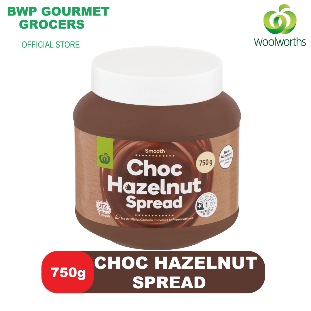 Woolworths Choc Hazelnut Spread (750g), Food & Drinks, Fresh Produce on Carousell