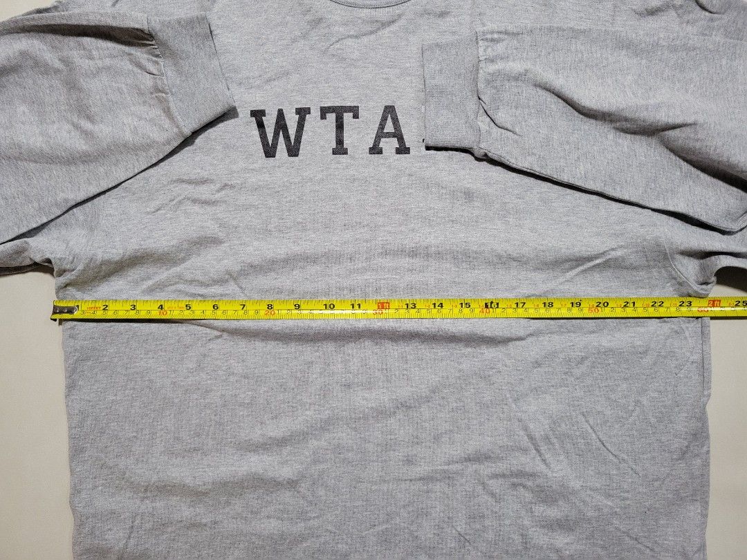 WTAPS DESIGN 01 / LS / COTTON. COLLEGE / GRAY / SIZE 04, 男裝