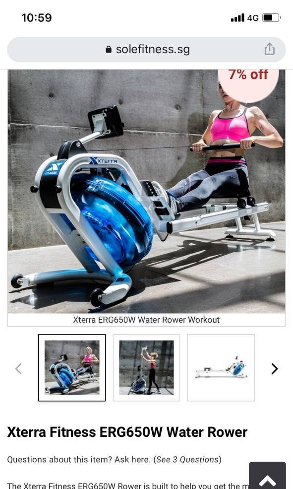 Xterra best sale fitness erg650w