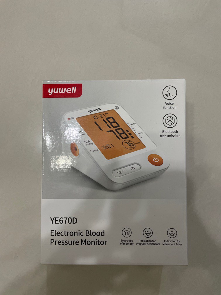 Yuwell Blood Pressure Monitor, Health & Nutrition, Health Monitors