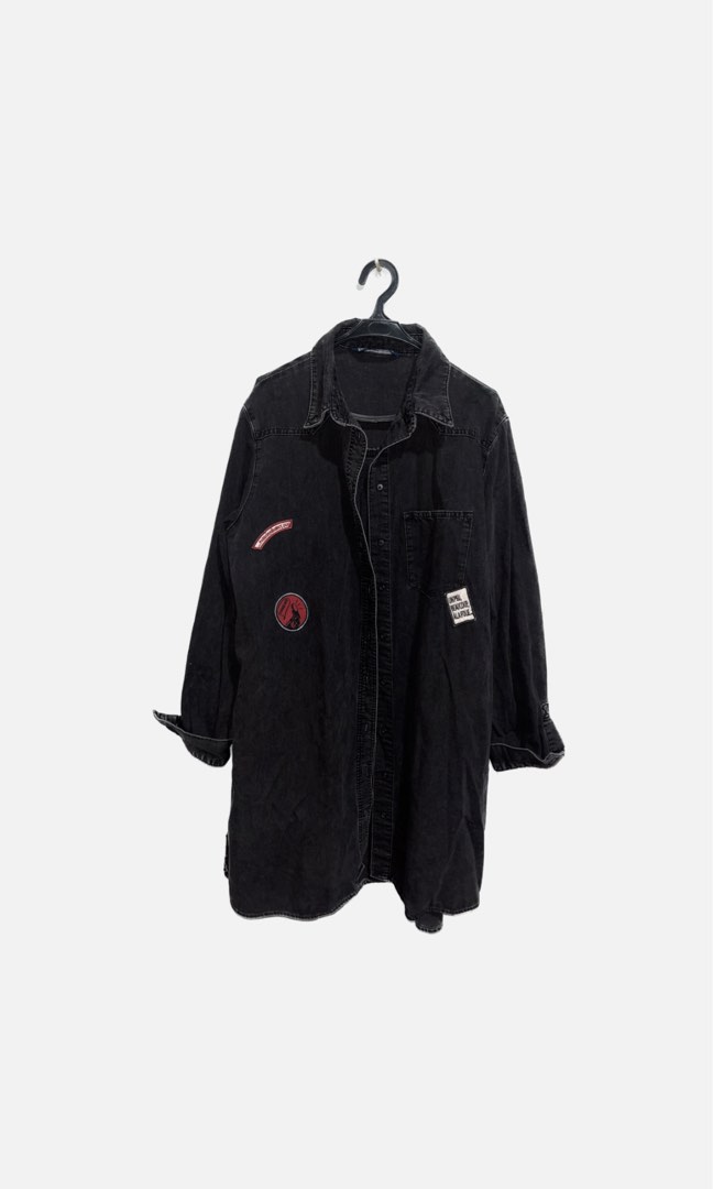 Zara Black Denim Jacket, Women's Fashion, Coats, Jackets and Outerwear