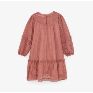 ZARA Embroidered Lace Eyelet in Rose Pink