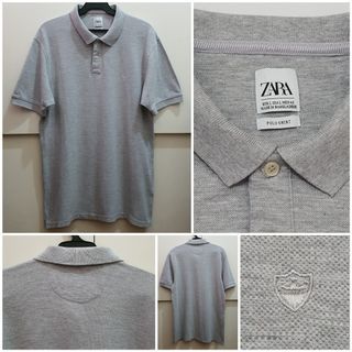 Zara Men's Polo Shirt (Light Gray)