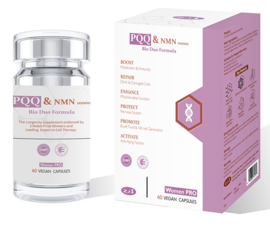 ZJ1 PQQ + NMN 10000 (女士專用) 60粒, 健康及營養食用品, 健康補充品