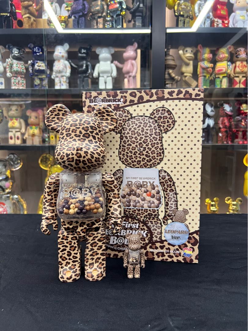 現貨100％ & 400％ MY FIRST BE@RBRICK B@BY LEOPARD Ver