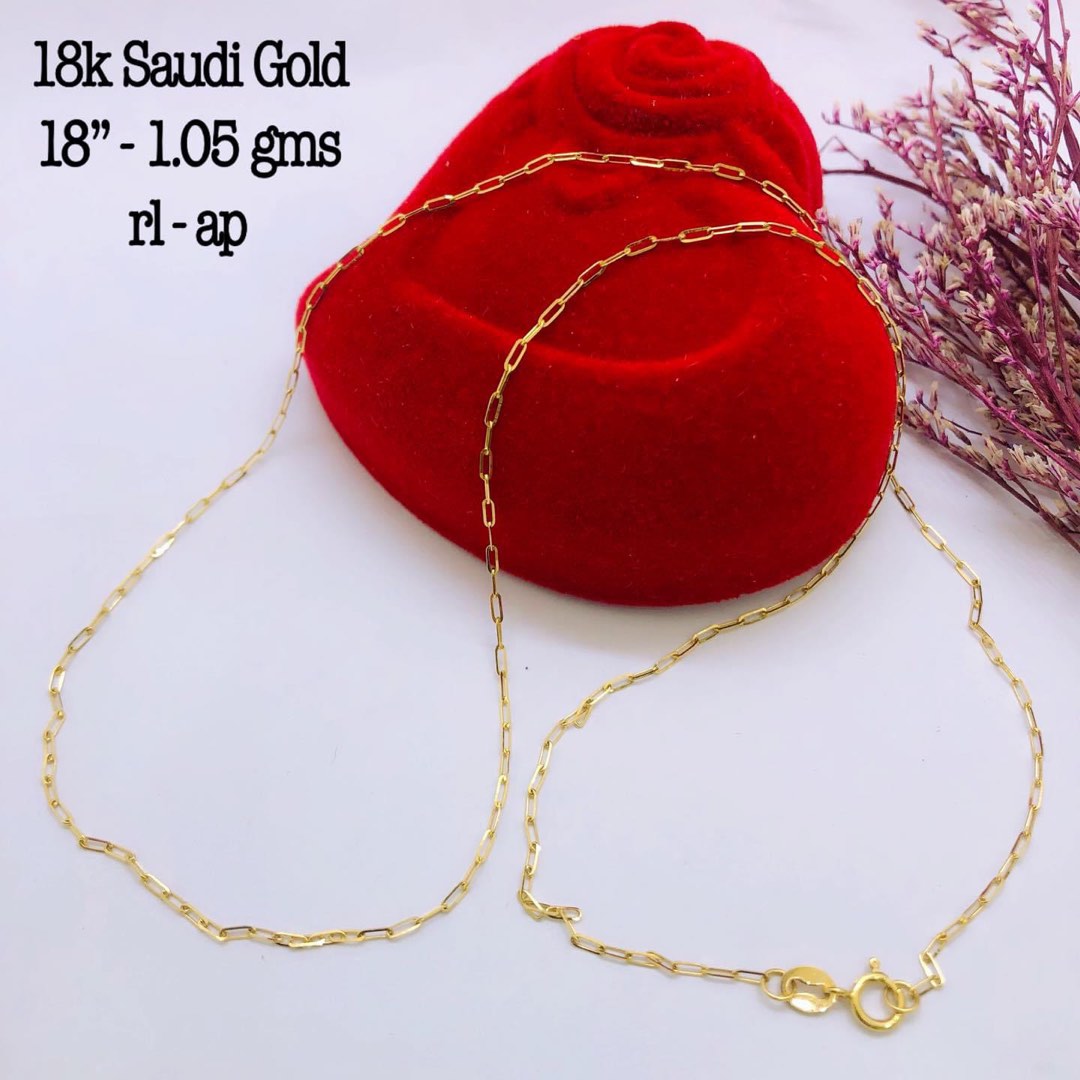 18k Saudi Gold Necklace, Women's Fashion, Jewelry & Organizers ...