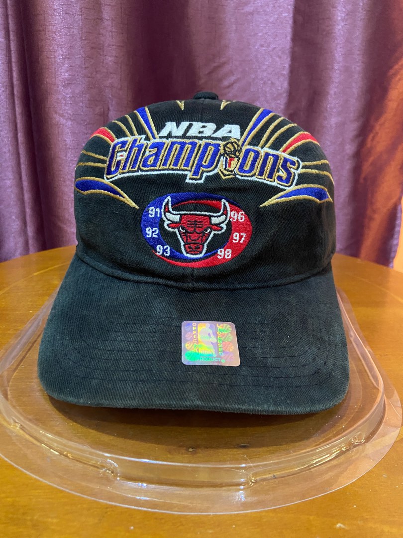 1998 Chicago Bulls NBA Finals Basketball Champions Locker Room Hat ...