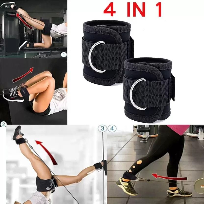 1 Pair of Fitness Ankle Straps for Cable Machine Health