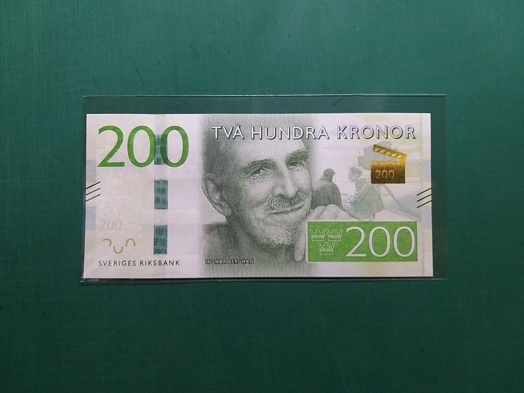 2015年{歐洲}瑞典200克朗(稀缺面值)B270481392全新直版UNC級, 興趣及遊戲, 收藏品及紀念品, 錢幣- Carousell