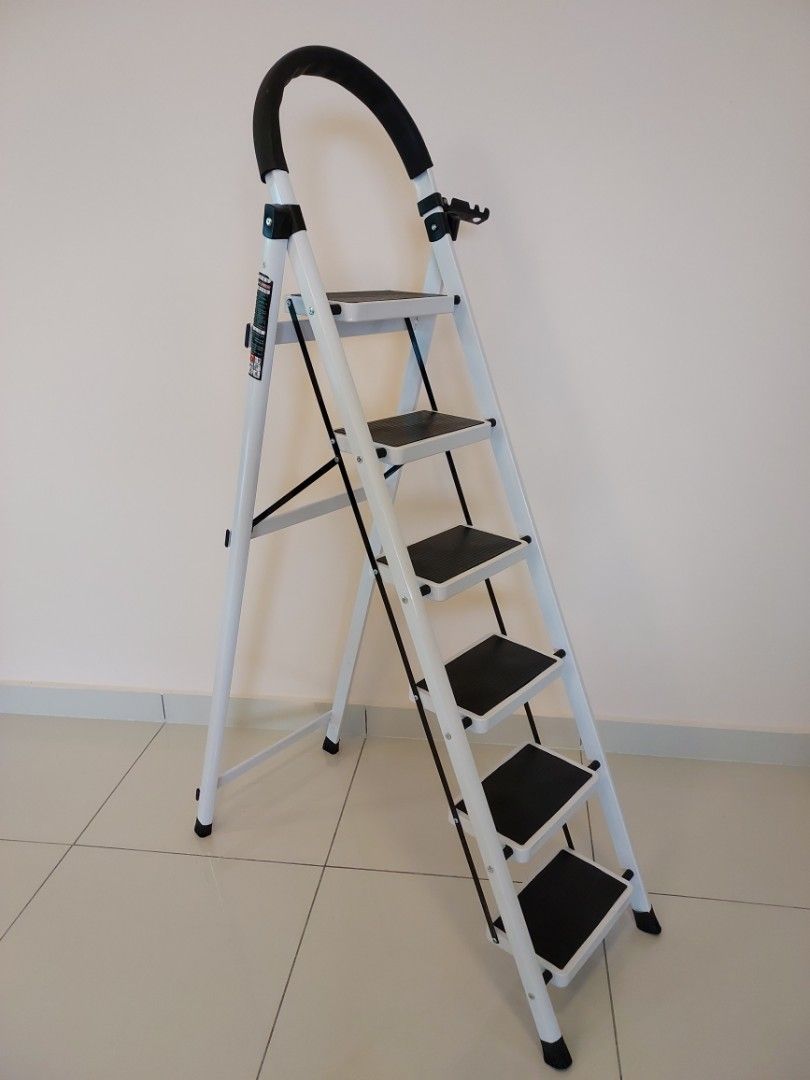 6 Tier Modern Ladder with stable wide steps, Furniture & Home Living ...