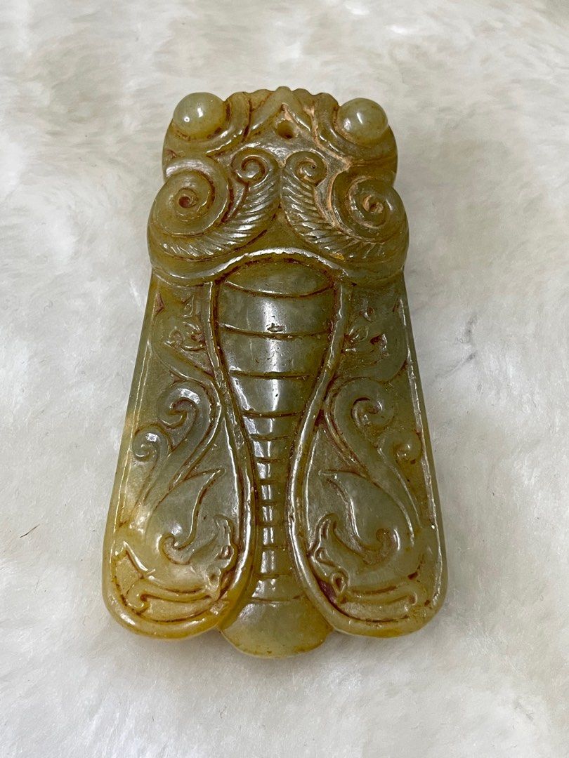 中国文物 古玉 収集家の放出品 砡 明代神獸紋玉壺