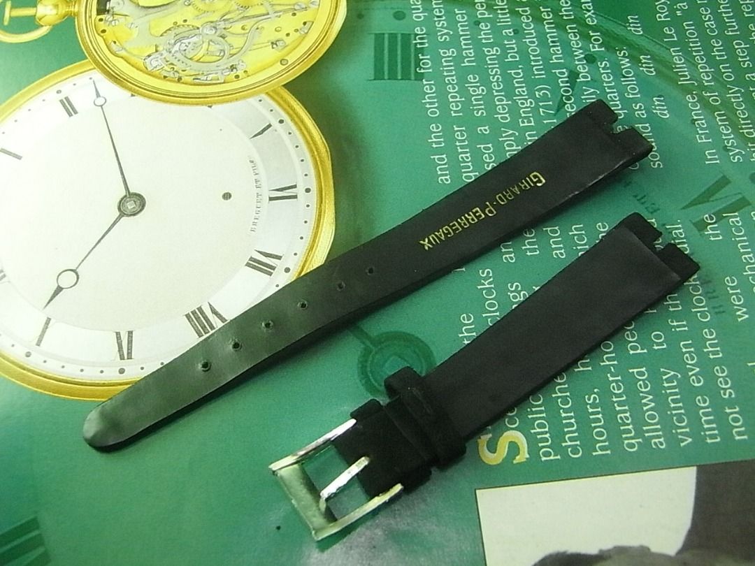 古董倉底NOS GP GIRARD PERREGAUX 芝柏特殊尺寸帶頭14MM 錶帶連10MM 錶