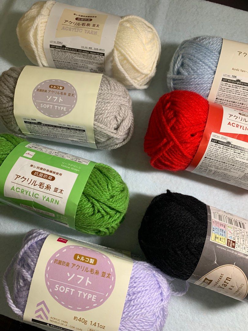 Daiso Acrylic Yarn Soft Type, Hobbies & Toys, Stationery & Craft