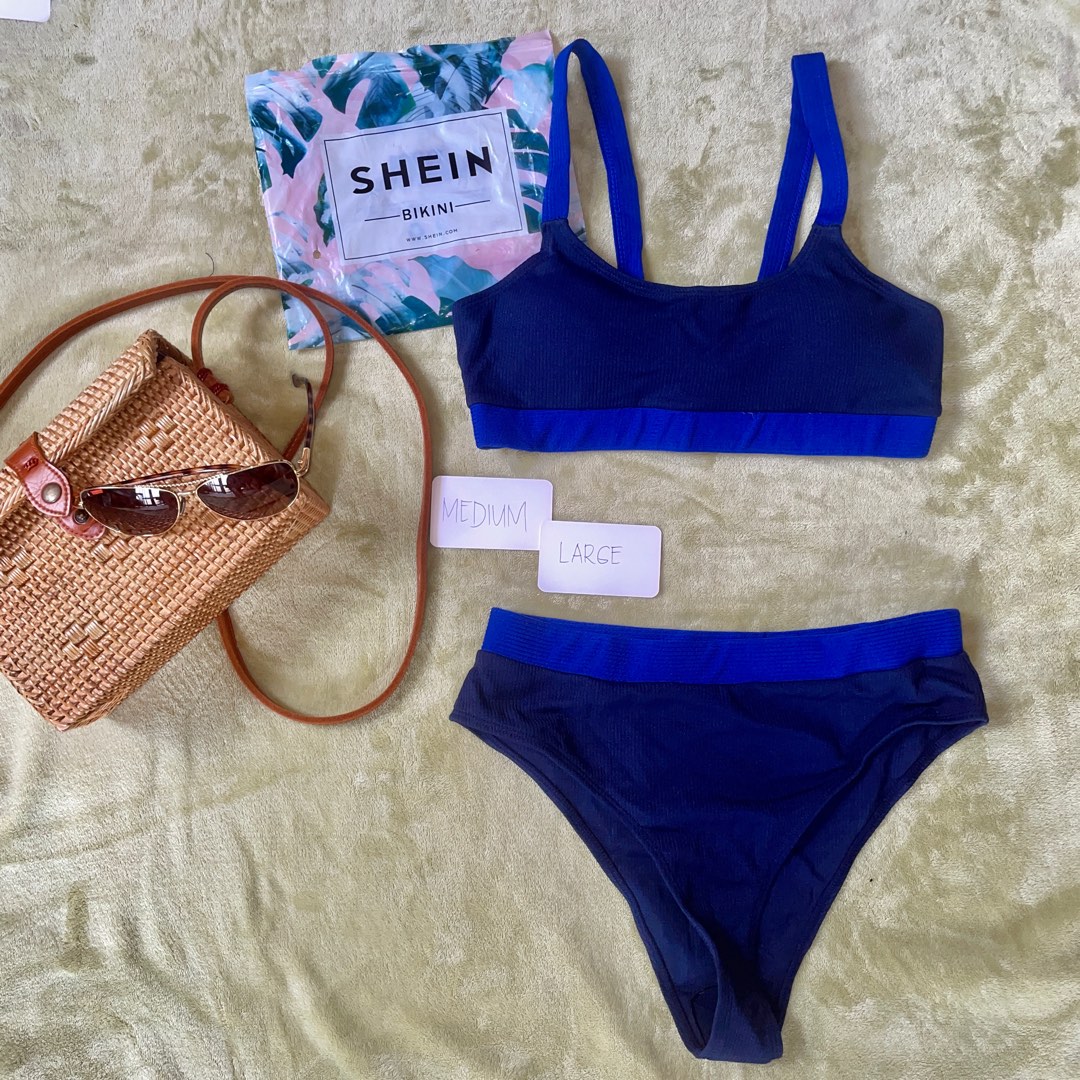 Dark blue sports bra type Affordable two piece swimsuit, Women's