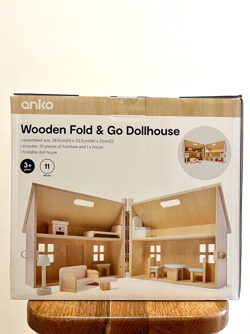 Anko Wooden Fold & Go Dollhouse (K Mart Australia), Hobbies & Toys