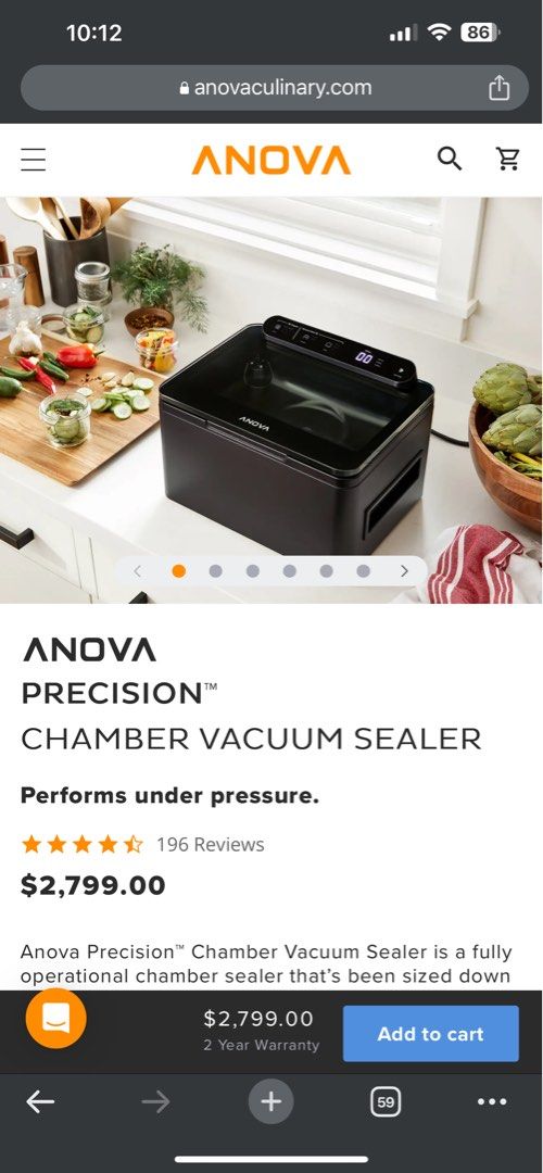 anova chamber vacuum sealer, 家庭電器, 廚房電器, 其他廚具 Carousell