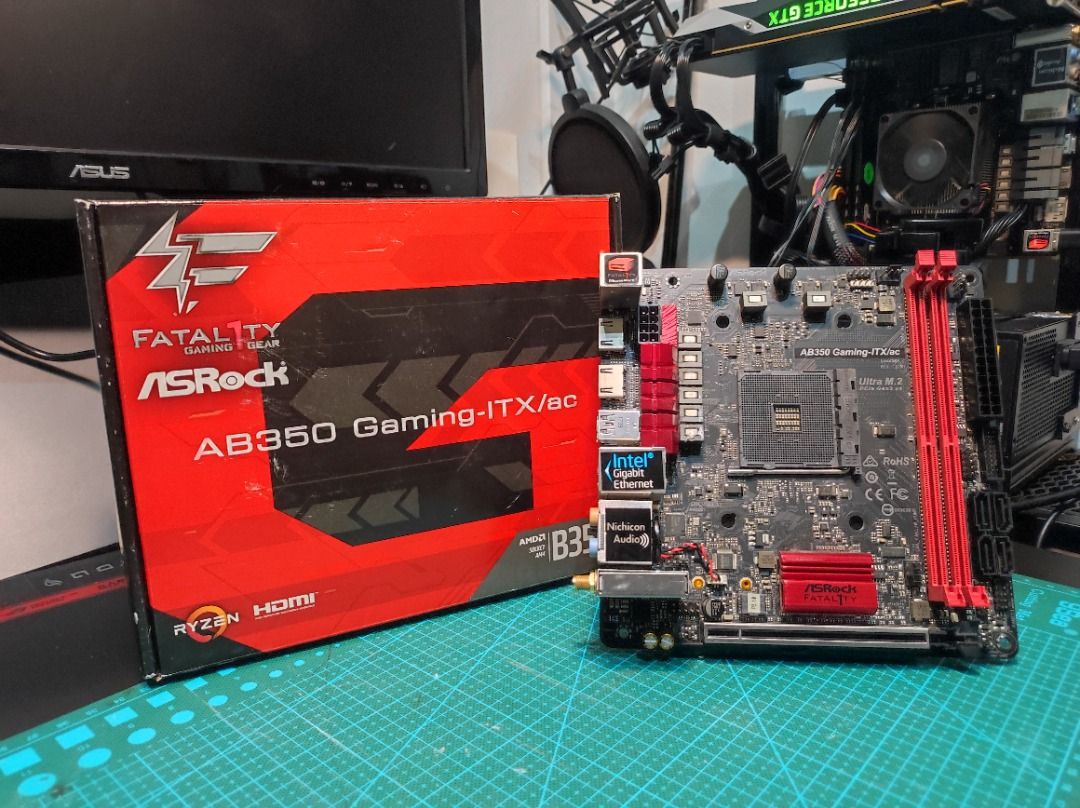 Asrock Fatal1ty AB350 Gaming-ITX/ac Motherboard, Computers & Tech, Parts & Accessories, on