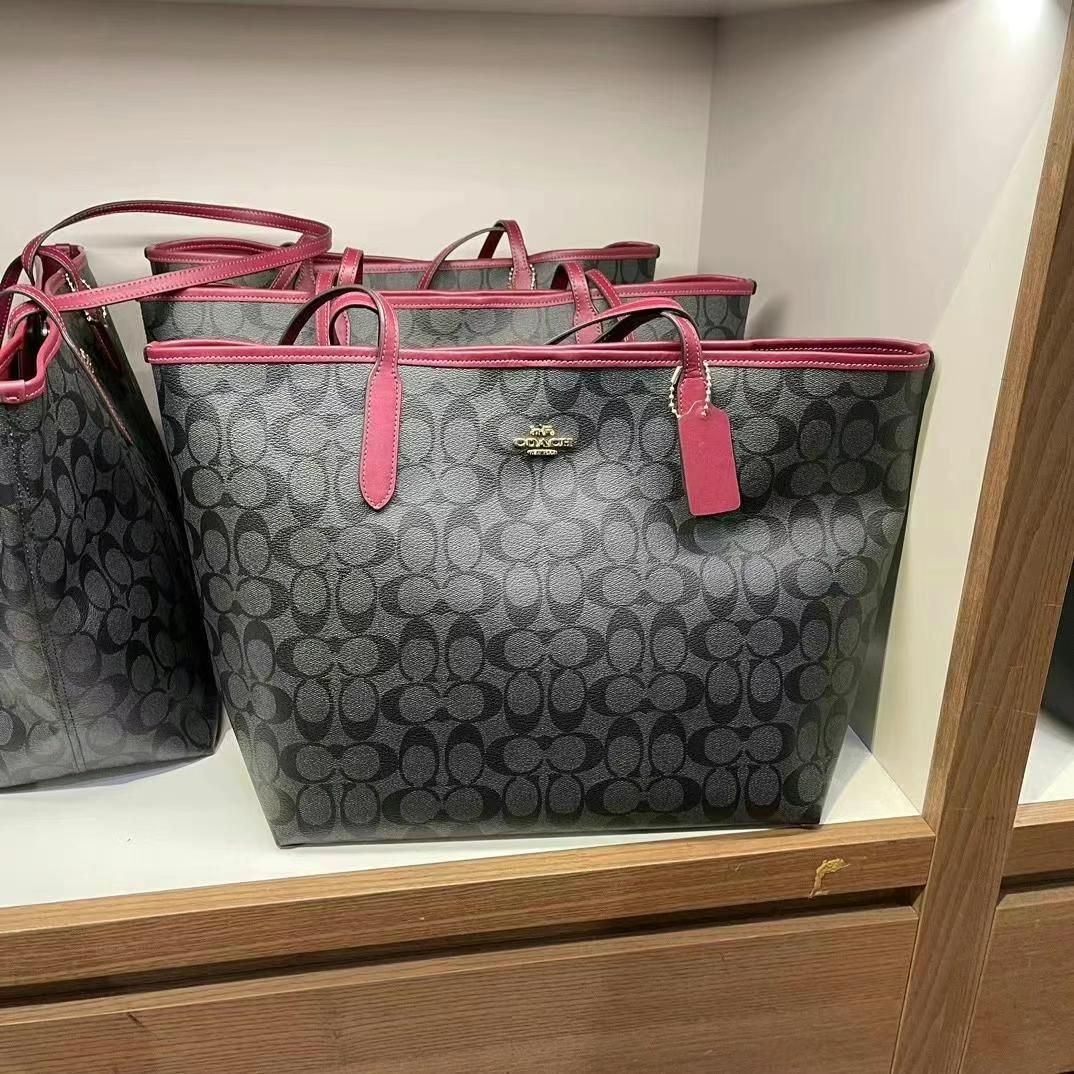Authentic Coach City 33 Open Top Magnetic Buckle Tote Bag Shopping Bag