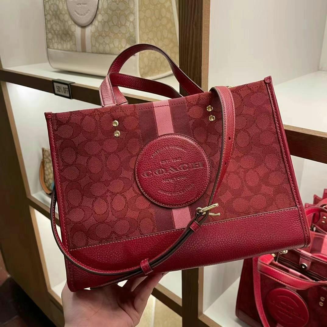 Coach dempsey tote red sale
