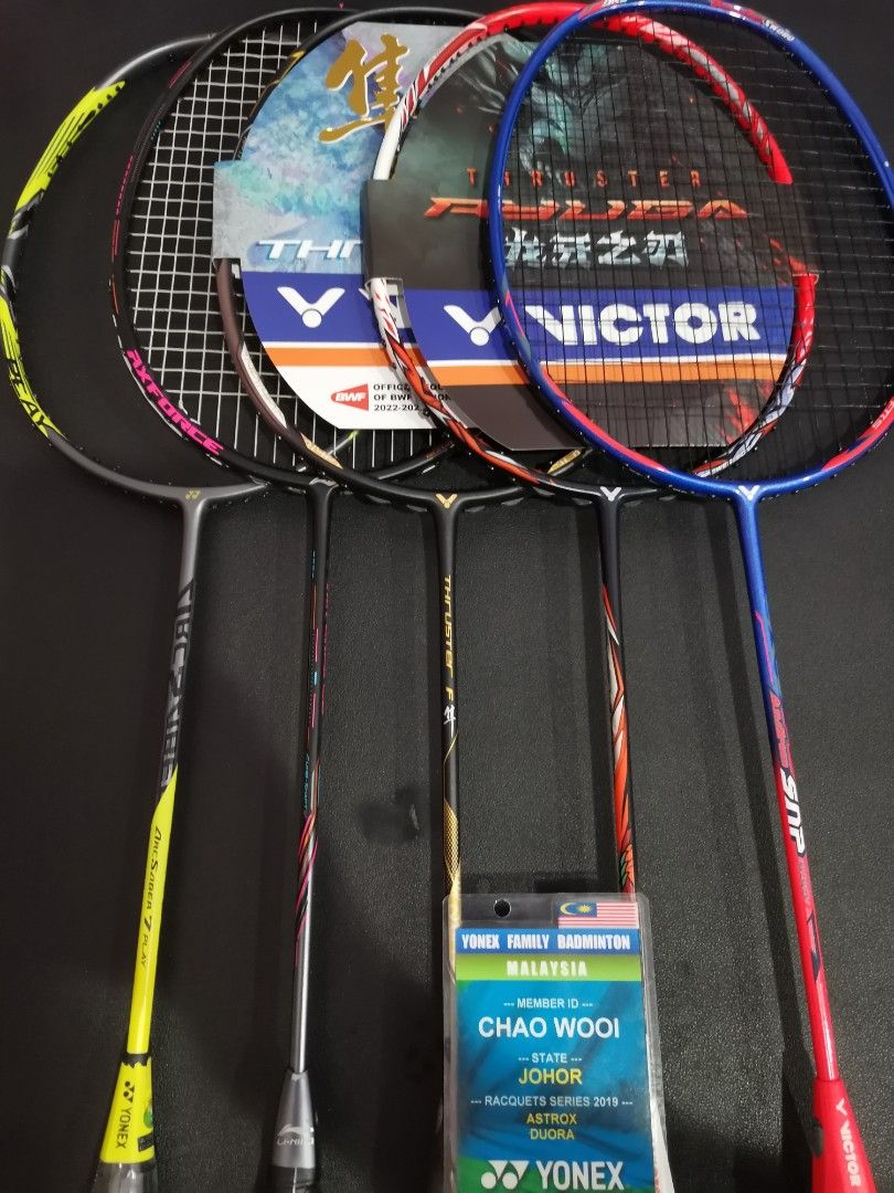 Badminton racket Yonex lining Victor, Sports Equipment, Sports & Games