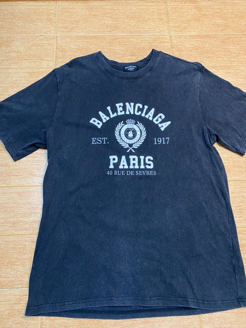 Balenciaga Paris Acid Washed Shirt on Carousell