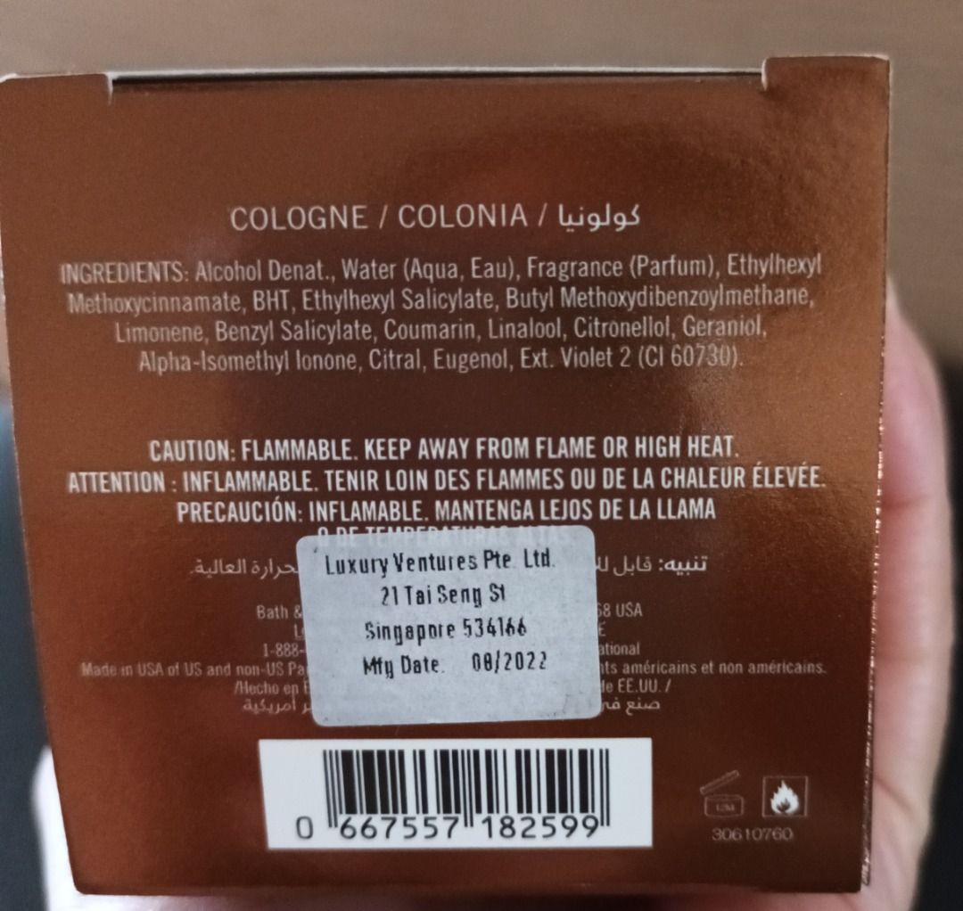 Bath & Body Works Whiskey Reserve Cologne 100ml, Beauty & Personal Care ...