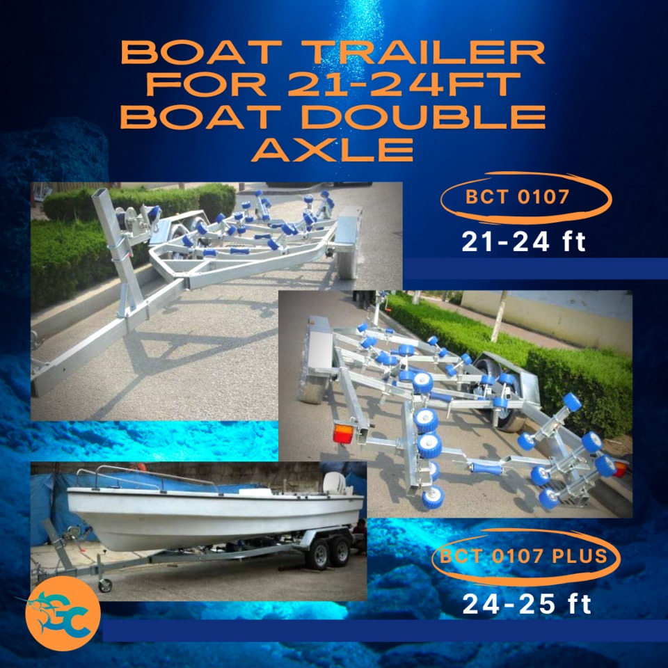 BCT 0107 Boat Trailer for 2124ft boat Double axle Brand New, Sports