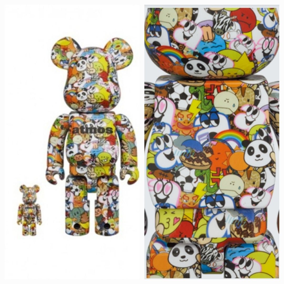 Bearbrick Atmos Emoji, 400% & 100%