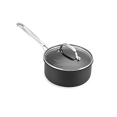 Cuisinart 1-Quart Saucepan, Chef's Classic Nonstick Hard Anodized Saucepan  w/Cover, 619-14