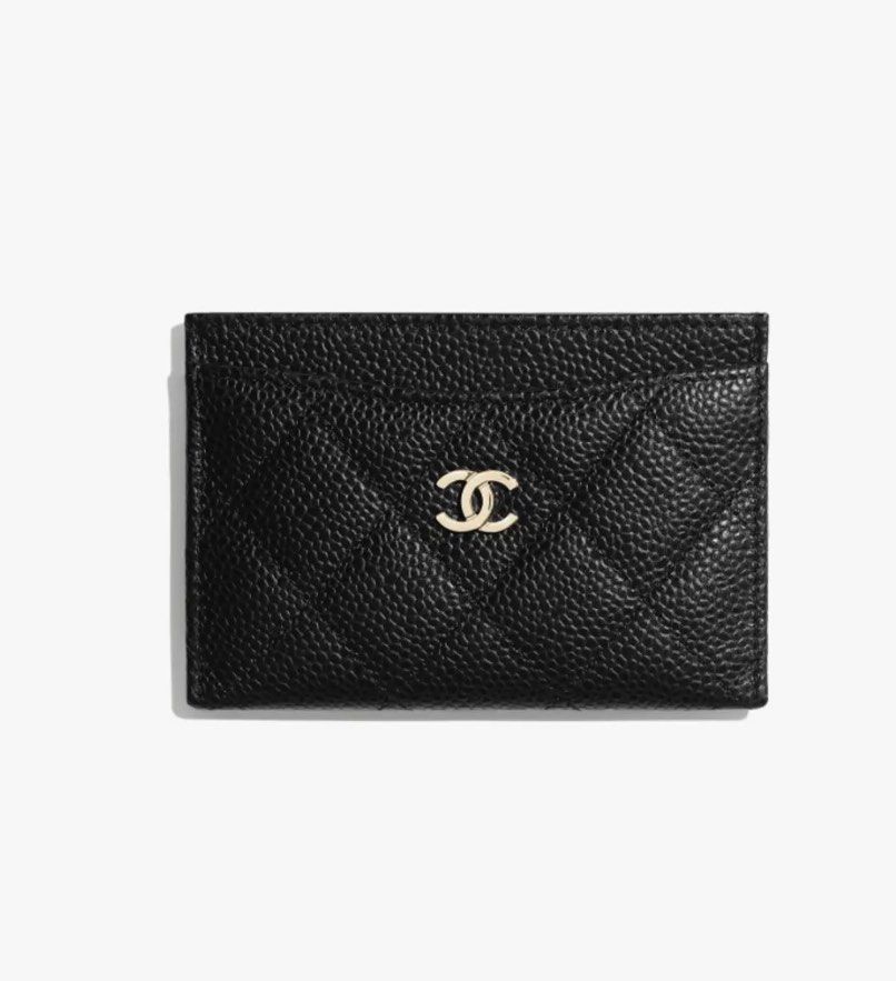 Chanel  Caviar Card Holder with SHW  One Size TC