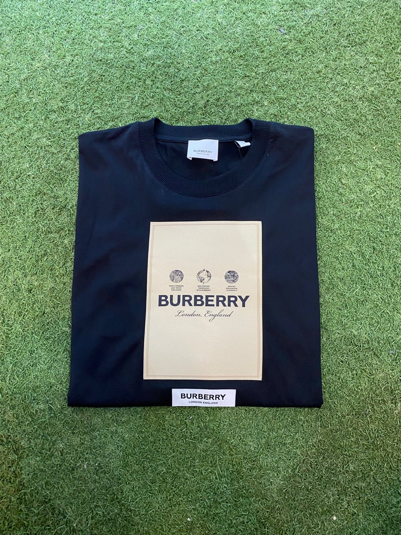 Burberry Label Applique Tee, Men's Fashion, Tops & Sets, Tshirts & Polo ...