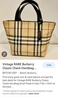 Burberry, Bags, Authentic Vintage Burberry London Made In Italy Rare Euc