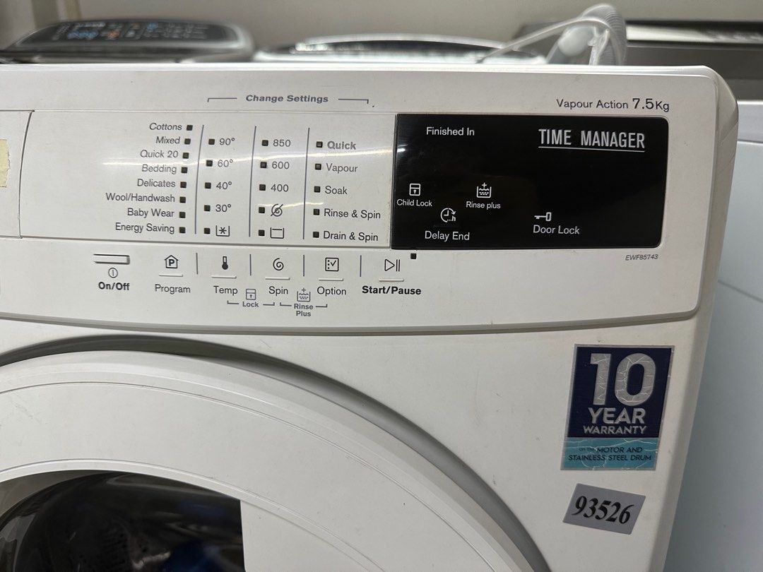 BUY NOW! ELECTROLUX 7.5kg Front Load Washer EWF85743 (93526), Furniture