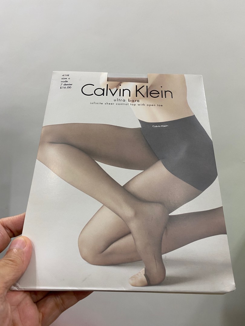 Calvin Klein - size C - Nude - 7 denier - Ultra Bare Infinite Sheer Control  Top with Open Toe - brand new - ₱800, Men's Fashion, Bottoms, Underwear on  Carousell